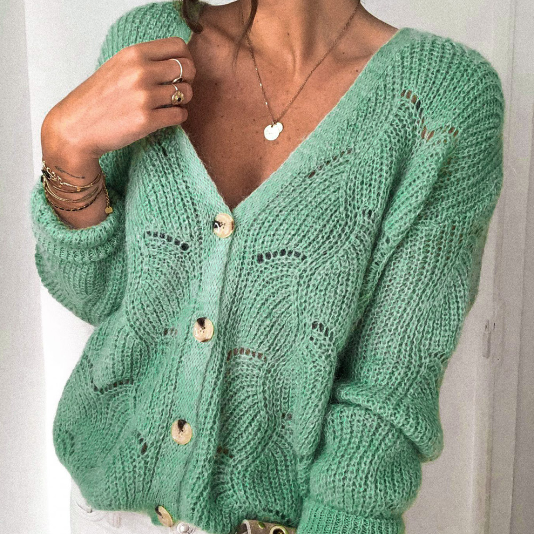 Green Hollow-out Knit